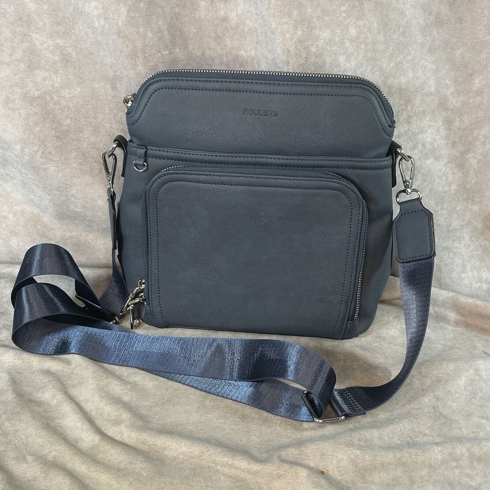 Crossbody Bag for Women, Lightweight PU Leather Shoulder Crossbody Purse Blue